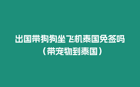 出国带狗狗坐飞机泰国免签吗（带宠物到泰国）